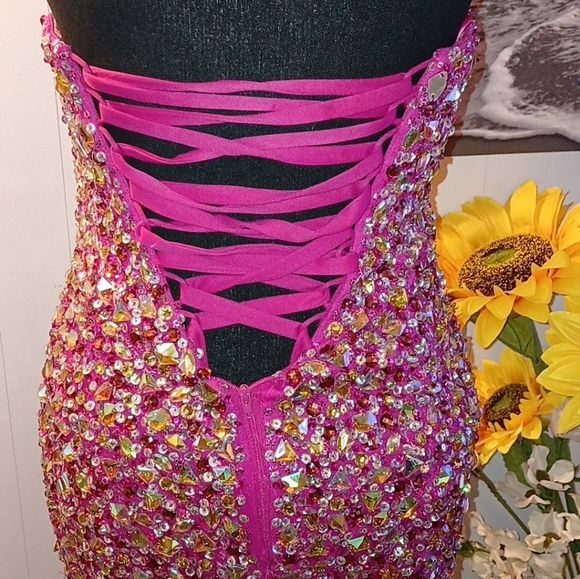 Pink strapless special occasion dress - Picture 2 of 6